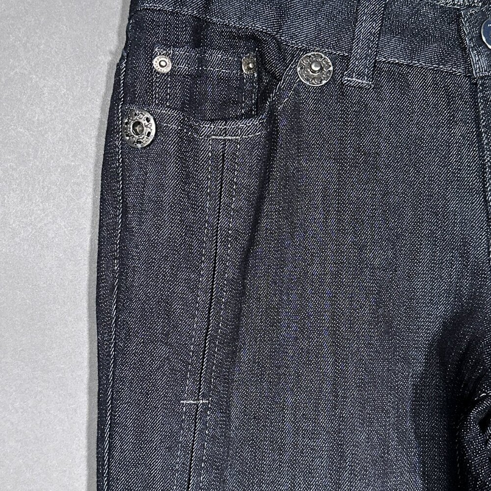 Boom Boom Jeans Dark Wash Denim With Silver Threads Juniors Size 7 - Picture 7 of 15